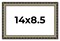 14x8.5 Solid Wood Antique Picture Frame with UV-Resistant Acrylic & Acid-Free Backing, Available in 4 Finishes: Bronze, Gold, Silver, and Gold with Black